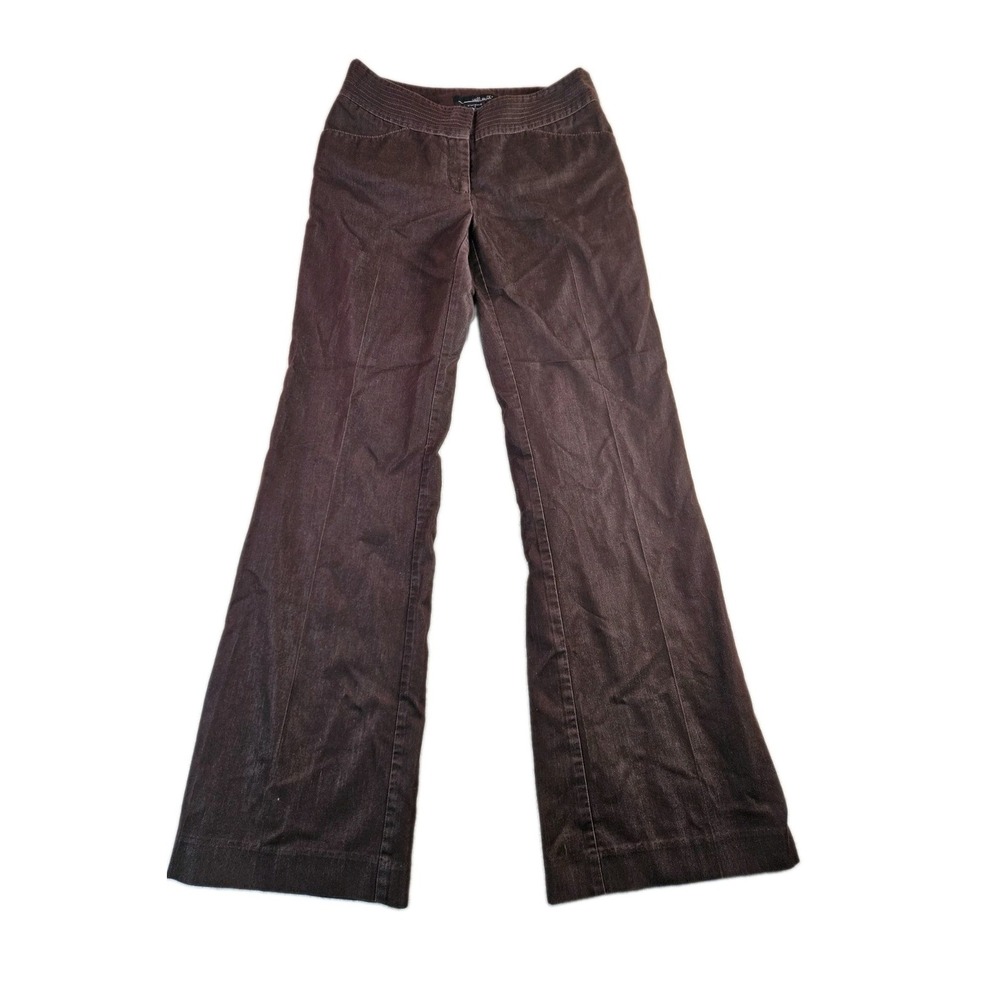Willi Smith Women's Brown Dress Pants Size 4 Bootcut Stretch Career Slacks